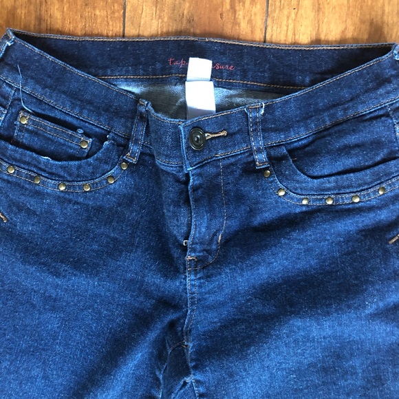 3/$25 Tapemeasure Dark Wash Studded Straight Jeans - Picture 4 of 6
